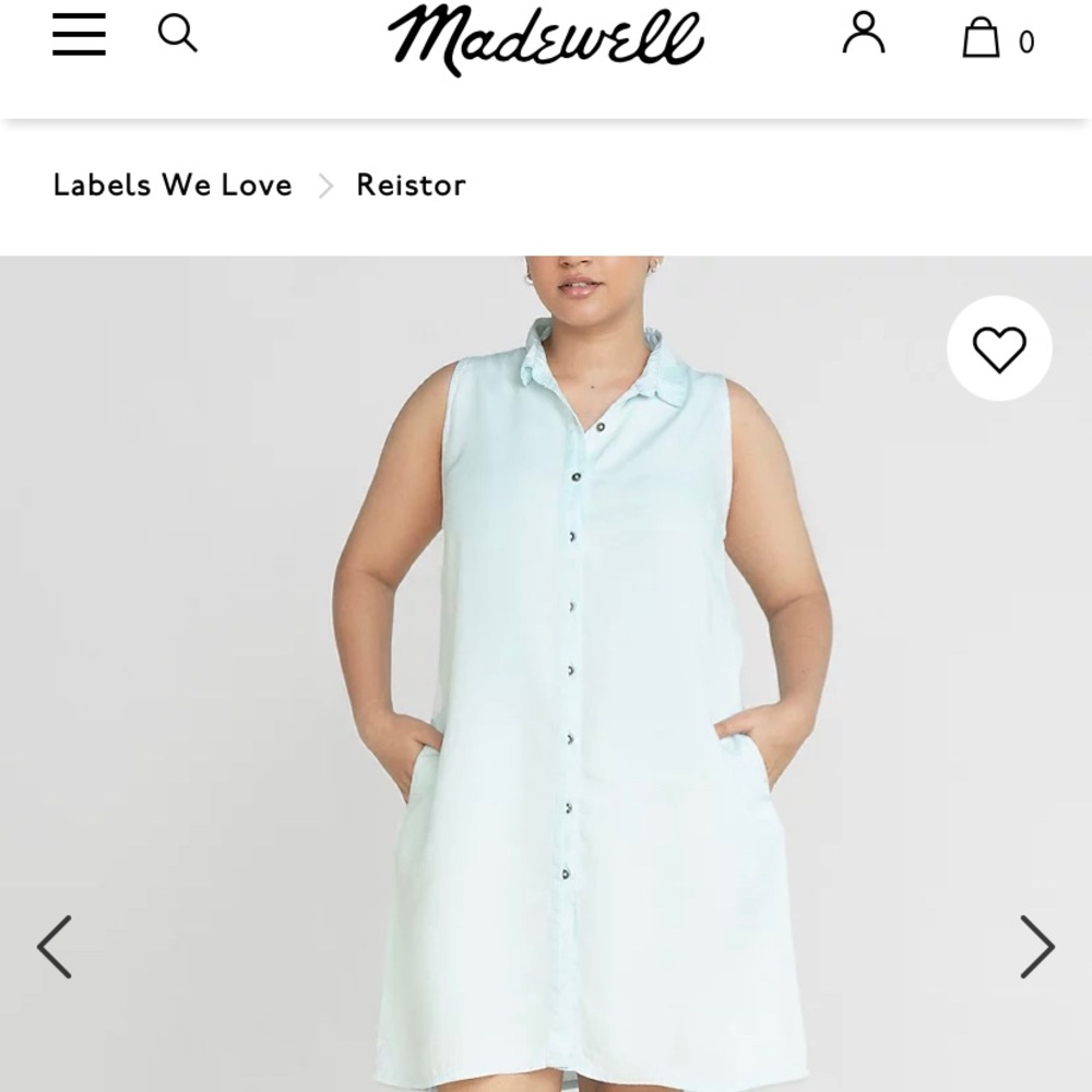 Madewell REISTOR Dreaming of Blue Skies chambray sleeveless dress - Picture 3 of 5